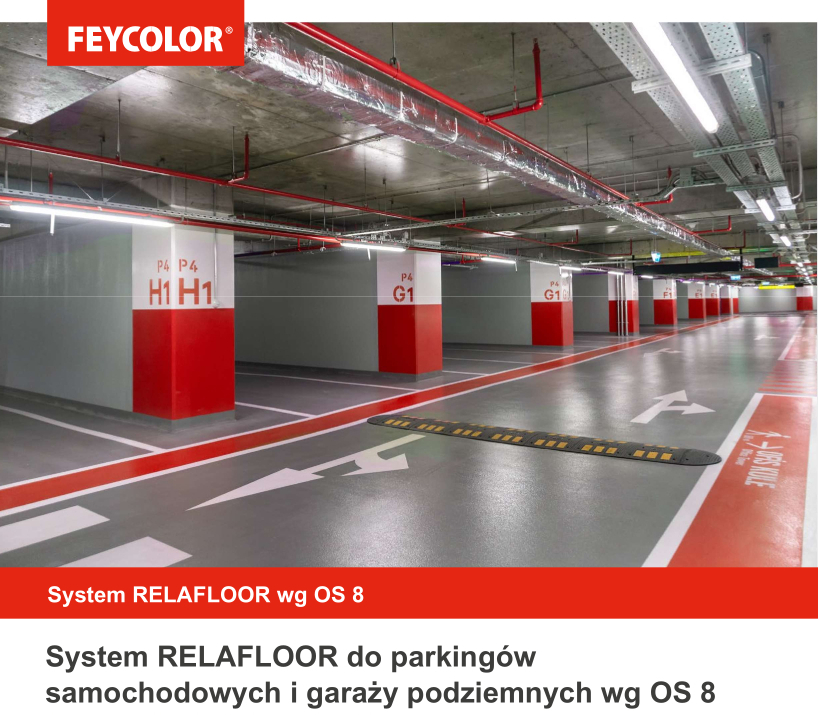 System RELAFLOOR do parkingów samochodowych i garaży podziemnych